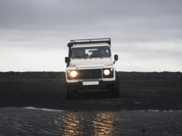 Land Rover Defender at Stokksnes
